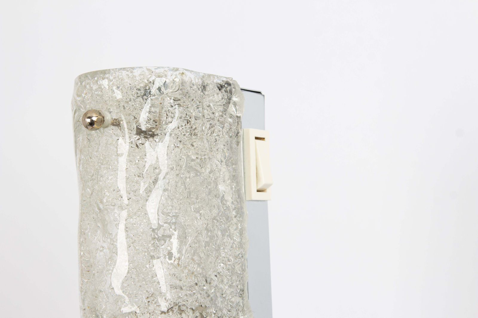 1 Of 4 Extra Large Murano Ice Glass Sconces Modernist Wall Fixtures, Germany photo 2020.0