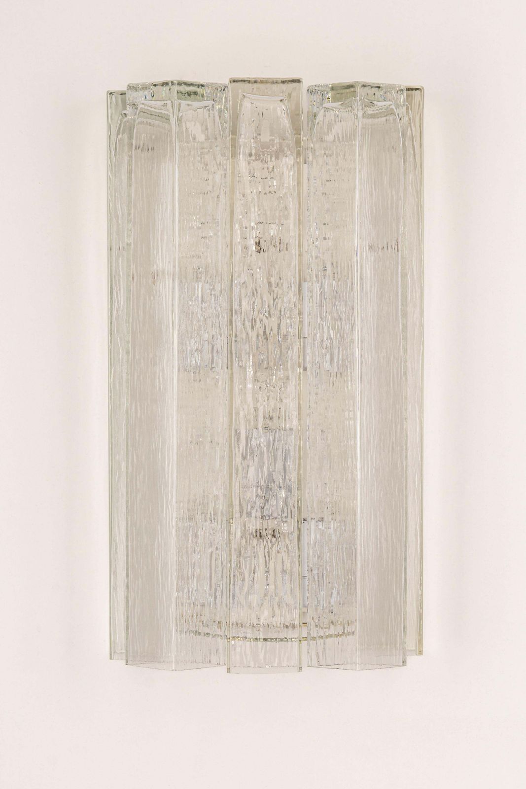 Large Pair Of Brass And Murano Glass Wall Sconces By Doria, Germany, 1960s photo for sale