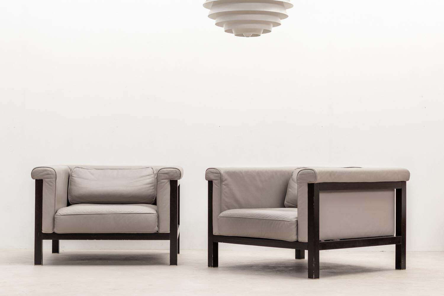 Pair Of Armchairs By Jules Wabbes, Livourne Série 800 Luxe Edited By Bullo photo buy