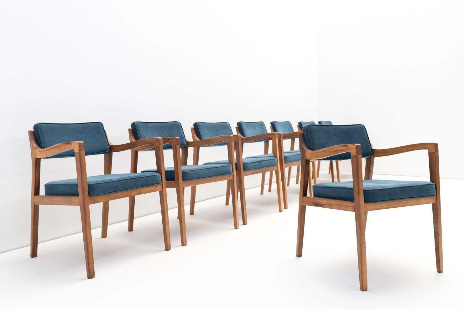 Set Of Rare Armchairs By Jules Wabbes, Belgium 1960's photo for sale