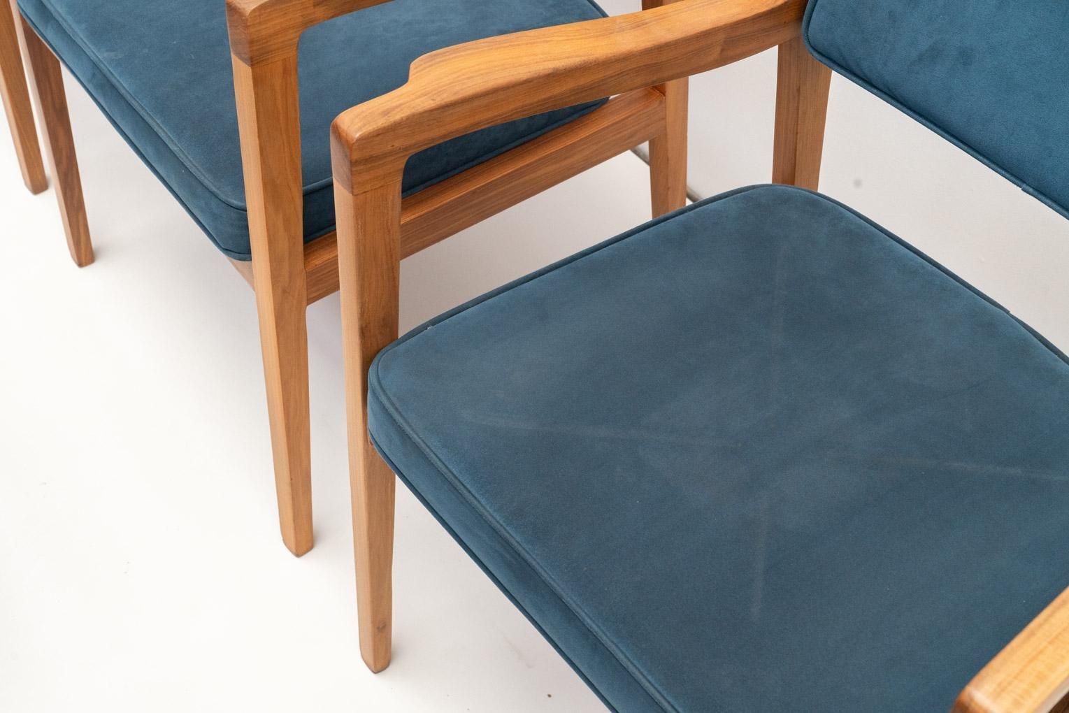 photo furniture Set Of Rare Armchairs By Jules Wabbes, Belgium 1960's