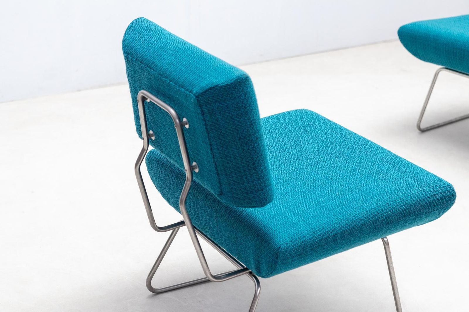 Pair Of Easy Lounge Chairs By George Coslin    1960s photo vintage