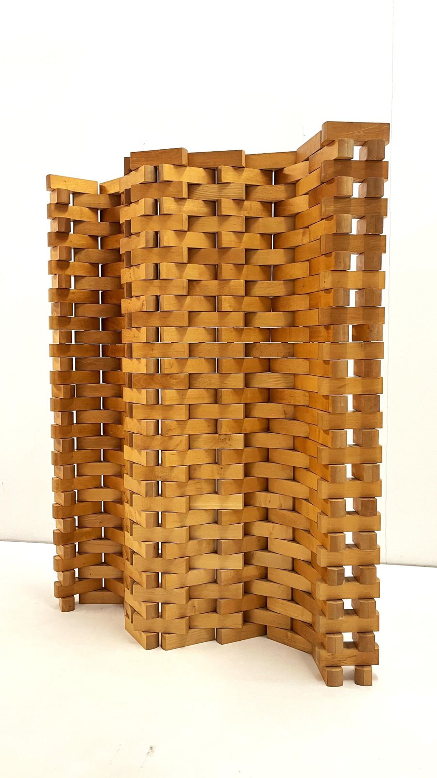 Handcrafted Poplar Wood Screen/Room Divider photo for sale