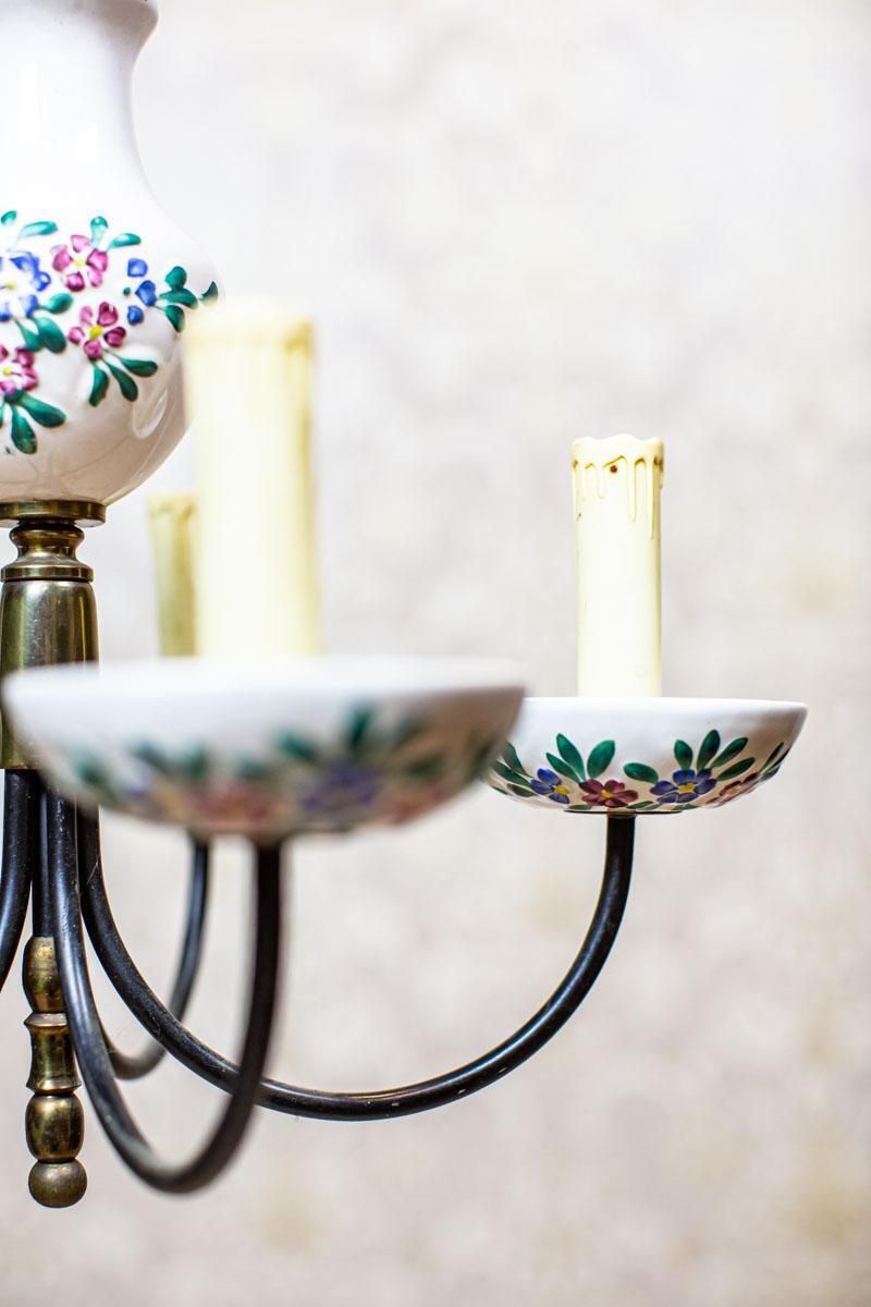 photo furniture Faience Pendant Lamp From The 1960s In Colorful Patterns