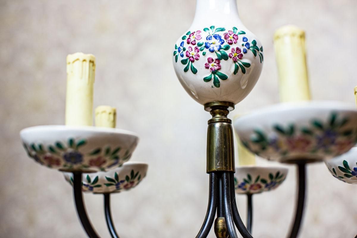 Lighting Faience Pendant Lamp From The 1960s In Colorful Patterns photo