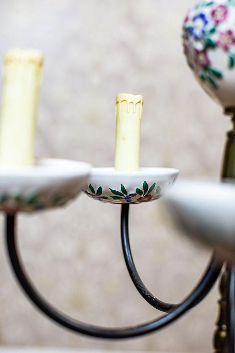 photo vinterior Faience Pendant Lamp From The 1960s In Colorful Patterns