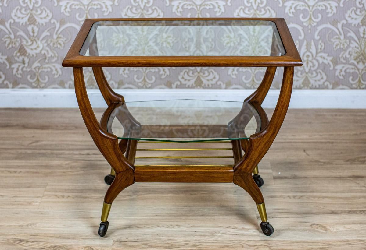 20th Century Coffee Table With Glass Top photo for sale