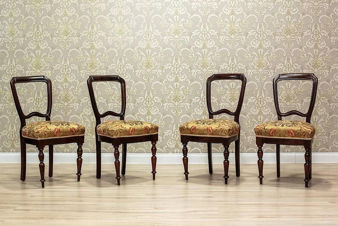 1930s Vintage Mahogany Chairs   Set Of 4 photo furniture