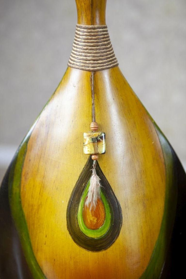Pair Of Stylized African Vases From The Late 20th Century photo vintage
