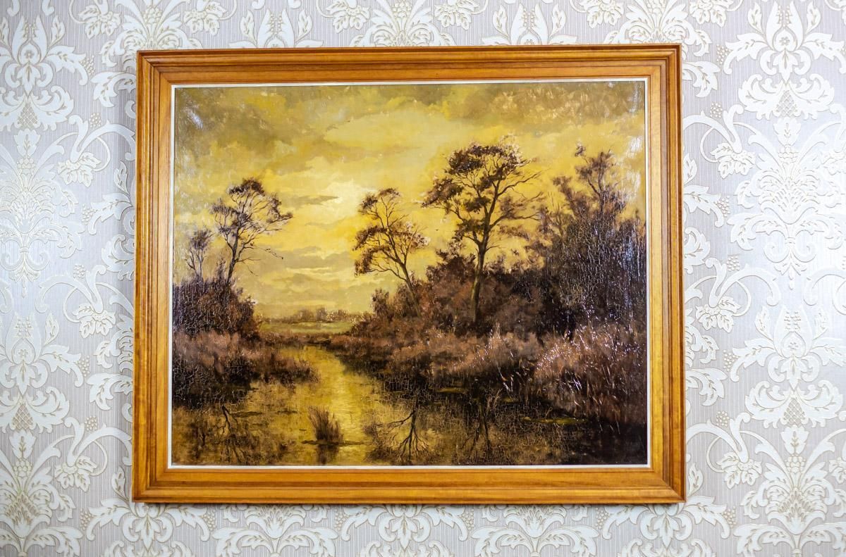 20th Century Oil Painting Depicting A Landscape photo buy