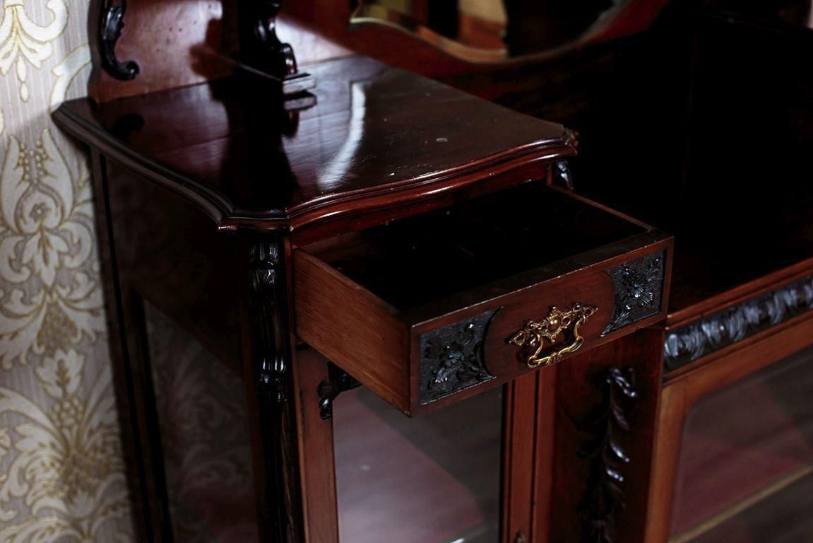 English Mahogany Wood & Veneer Cabinet Circa 1890 photo 2450.0