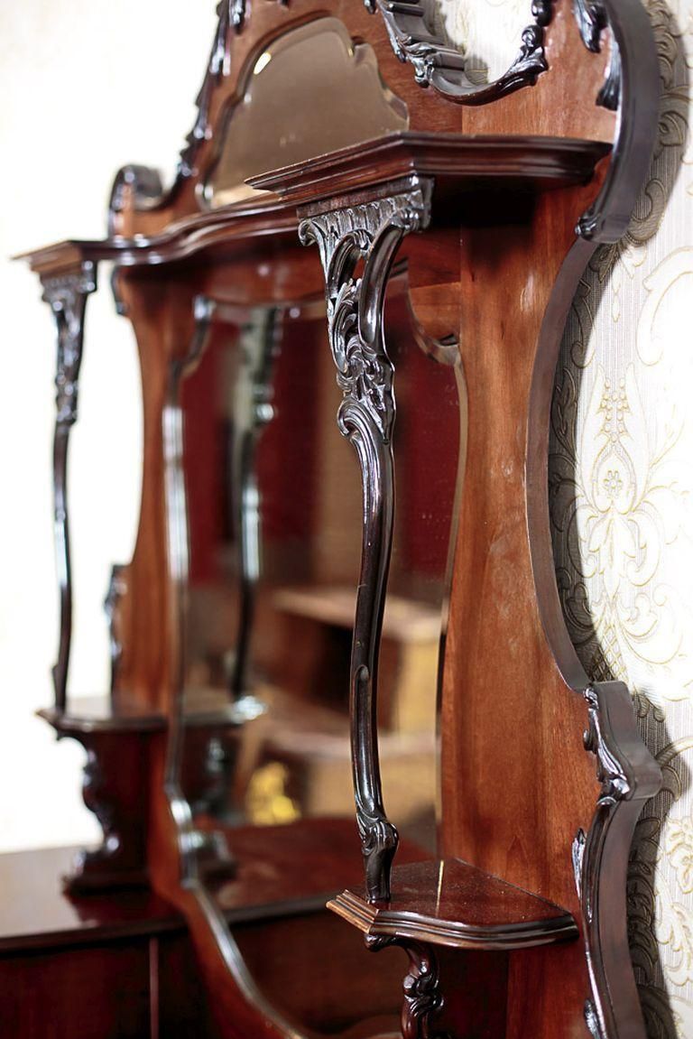 photo buy English Mahogany Wood & Veneer Cabinet Circa 1890