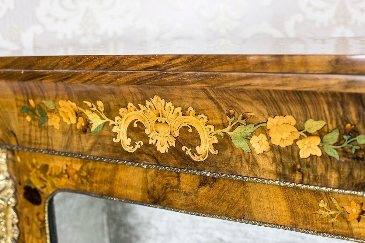 Furniture Victorian Cabinet From The 19th Century Veneered With Walnut photo