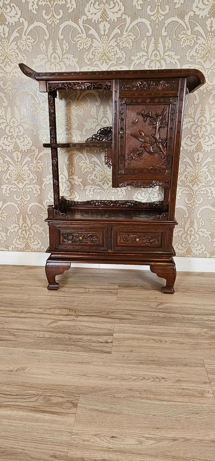 photo buy 19th Century Japanese Cabinet Made Of Exotic Wood In Brown