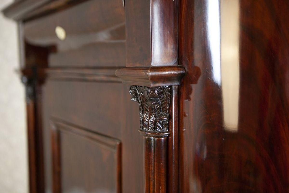 photo for sale Biedermeier Mahogany Veneer Corner Cabinet, Circa 1870