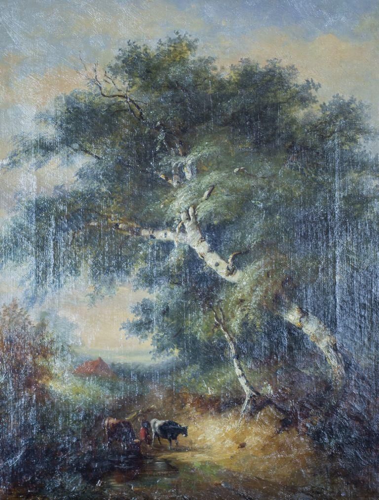 Oil On Canvas From The Turn Of The 19th And 20th Centuries photo 1032.0