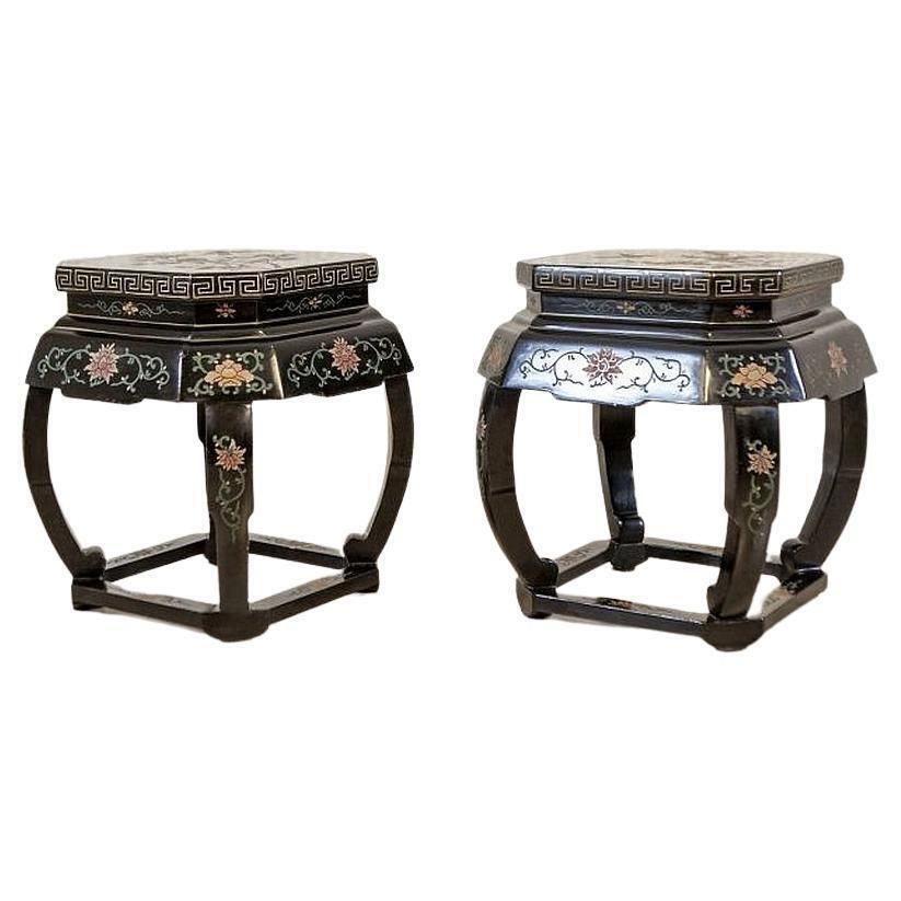 Pair Of Oriental Tables From The Early 20th Century