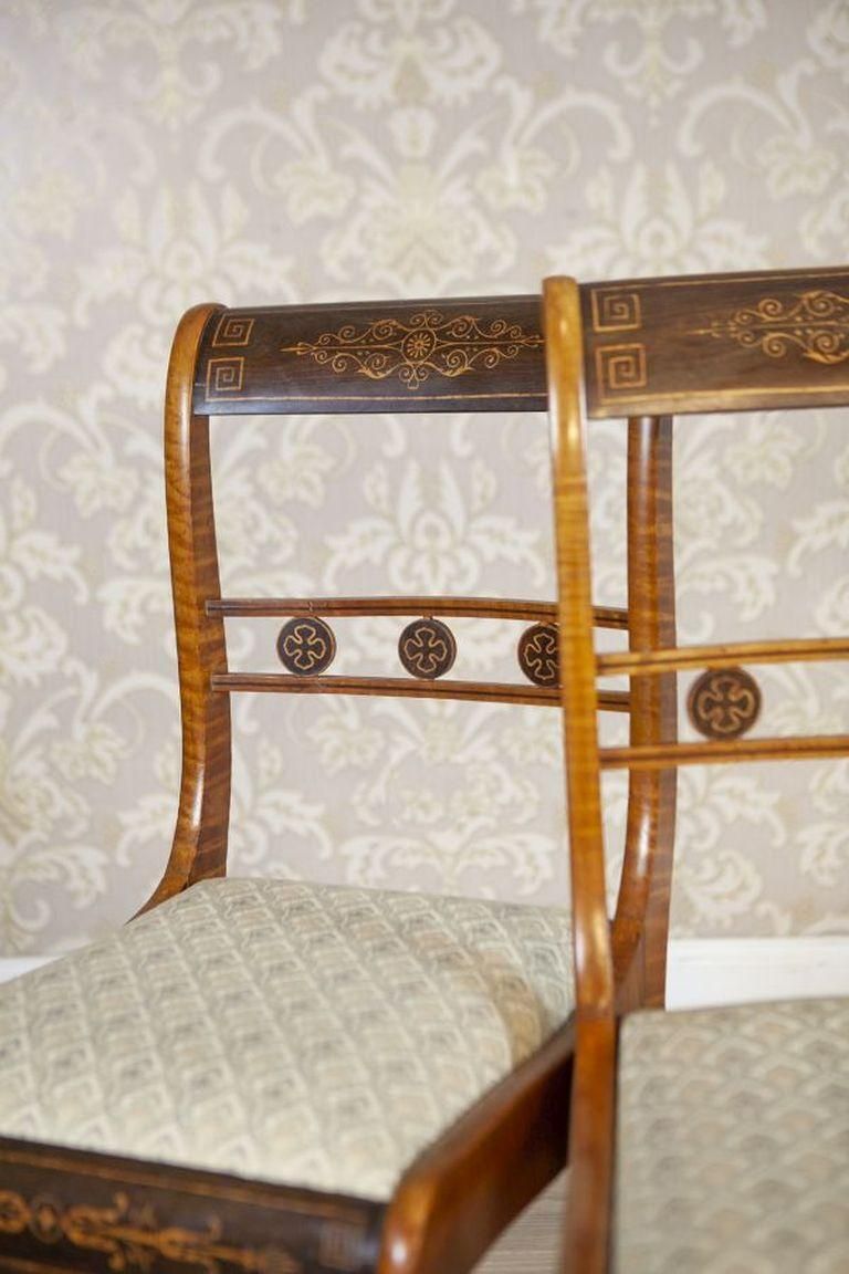Set Of 19th Century English Chairs In Sheraton Style With Inlays photo vinterior