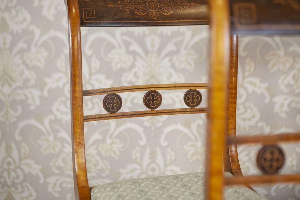 Set Of 19th Century English Chairs In Sheraton Style With Inlays photo vintage