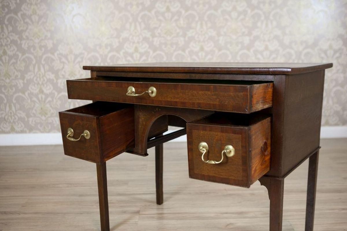 Small Ladies' Writing Desk From The Early 20th Century In Brown photo vinterior