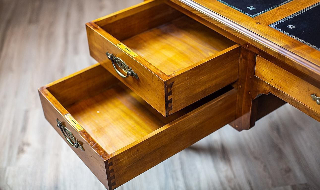 20th Century Grand Ash Prewar Desk With Brass Fillings photo for sale