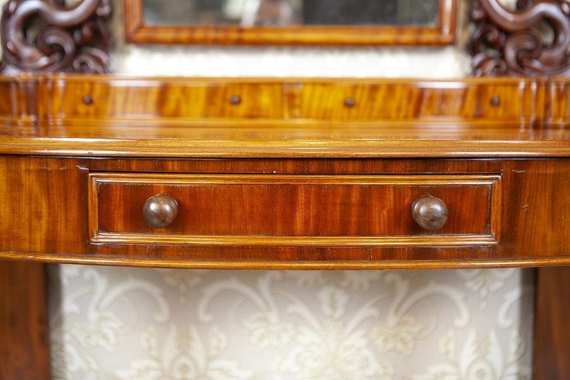 photo for sale Elegant Mahogany Vanity Table In Light Brown From The Late 19th Century