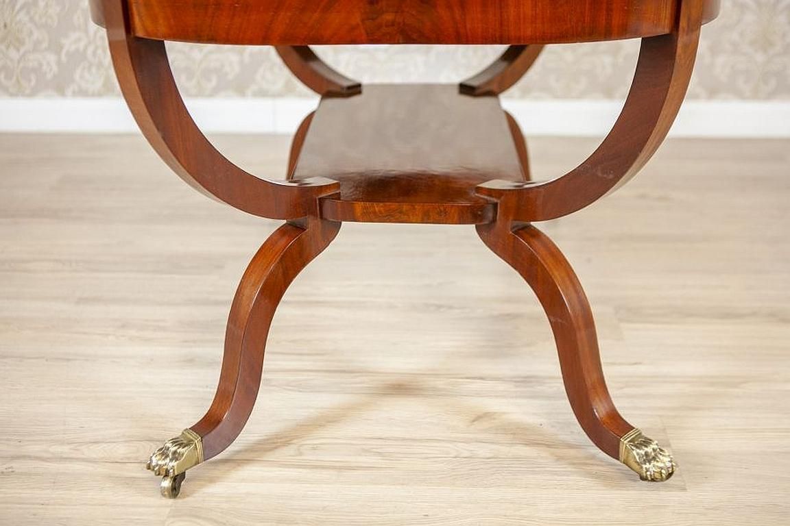 Biedermeier Mahogany Center Table From The Late 19th Century photo vintage