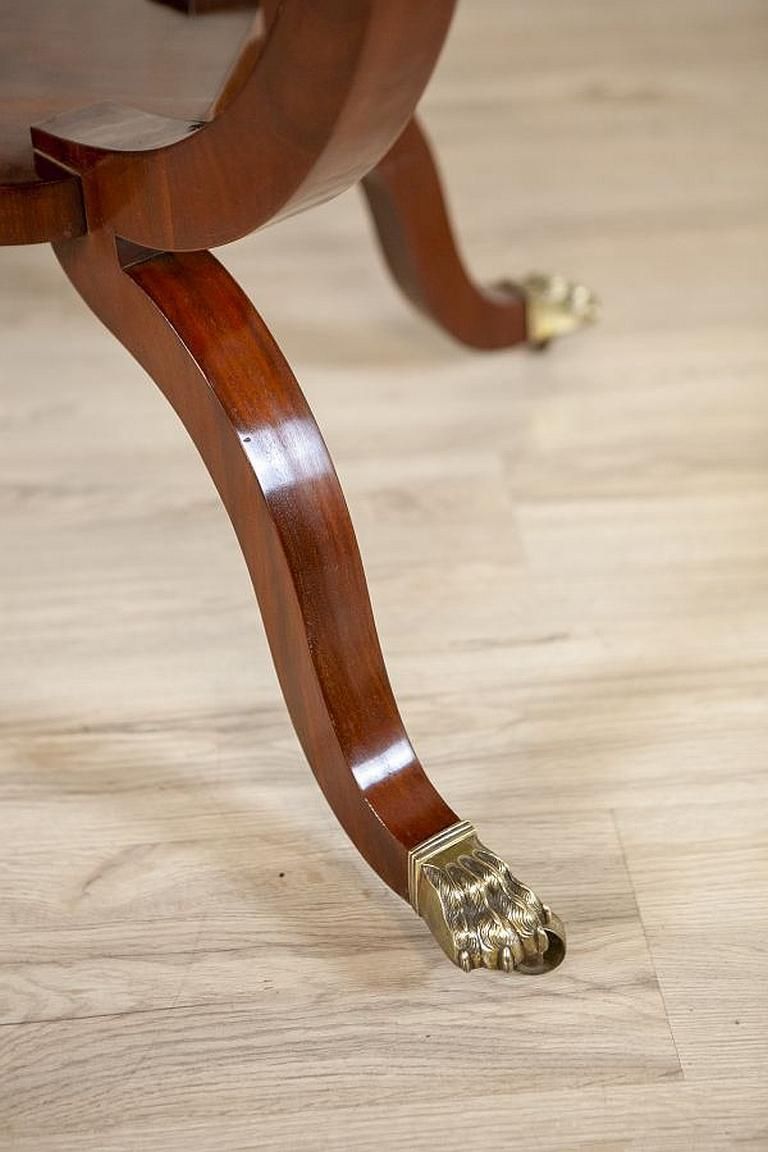Furniture Biedermeier Mahogany Center Table From The Late 19th Century photo