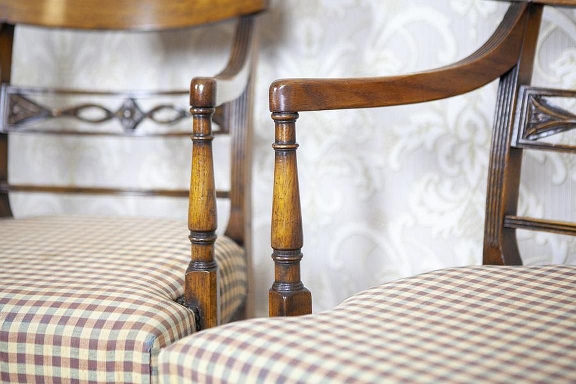 photo for sale Set Of Stylized Oak Armchairs From The Mid. 20th Century In Light Colors