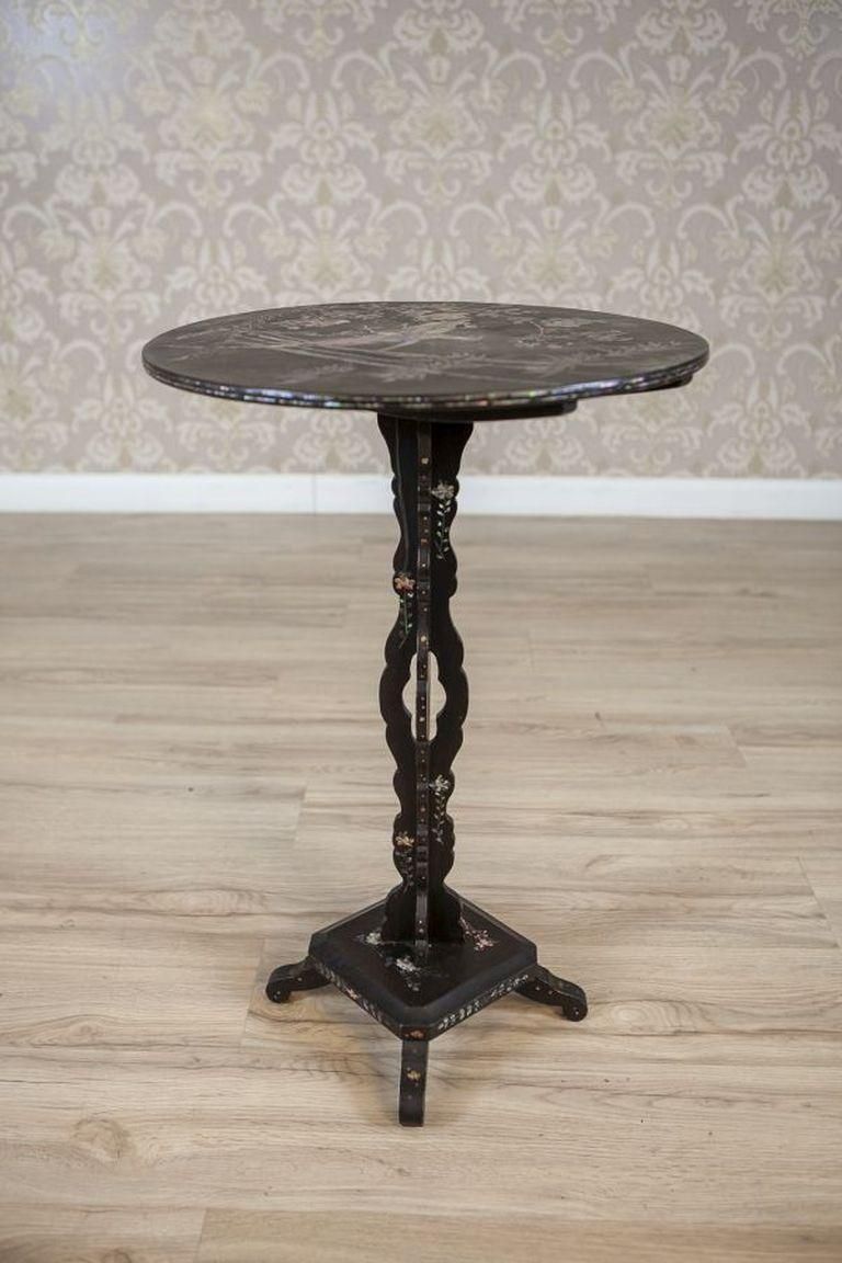 Inlaid Oriental Tea Table From The Early 20th Century photo for sale