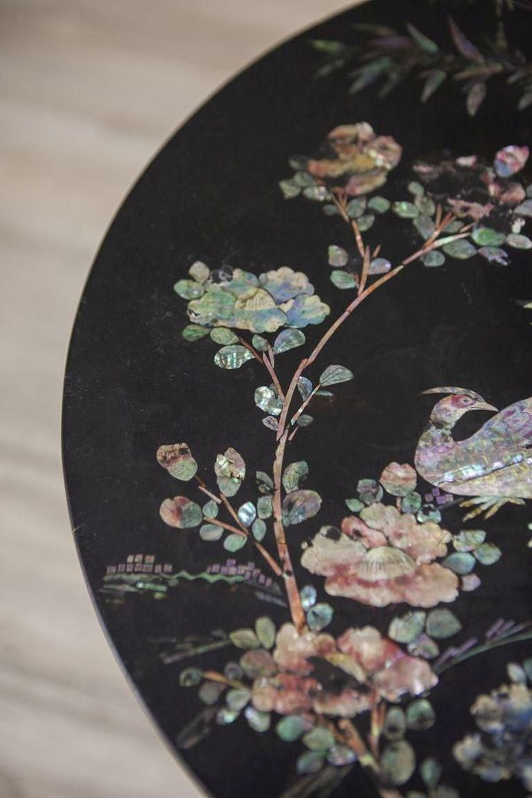Inlaid Oriental Tea Table From The Early 20th Century photo 1333.0