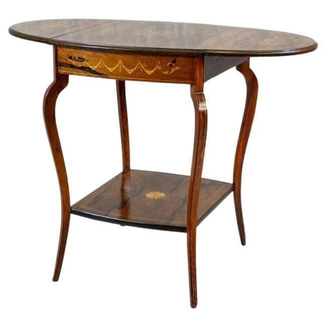 19th Century Inlaid Rosewood Tea Table