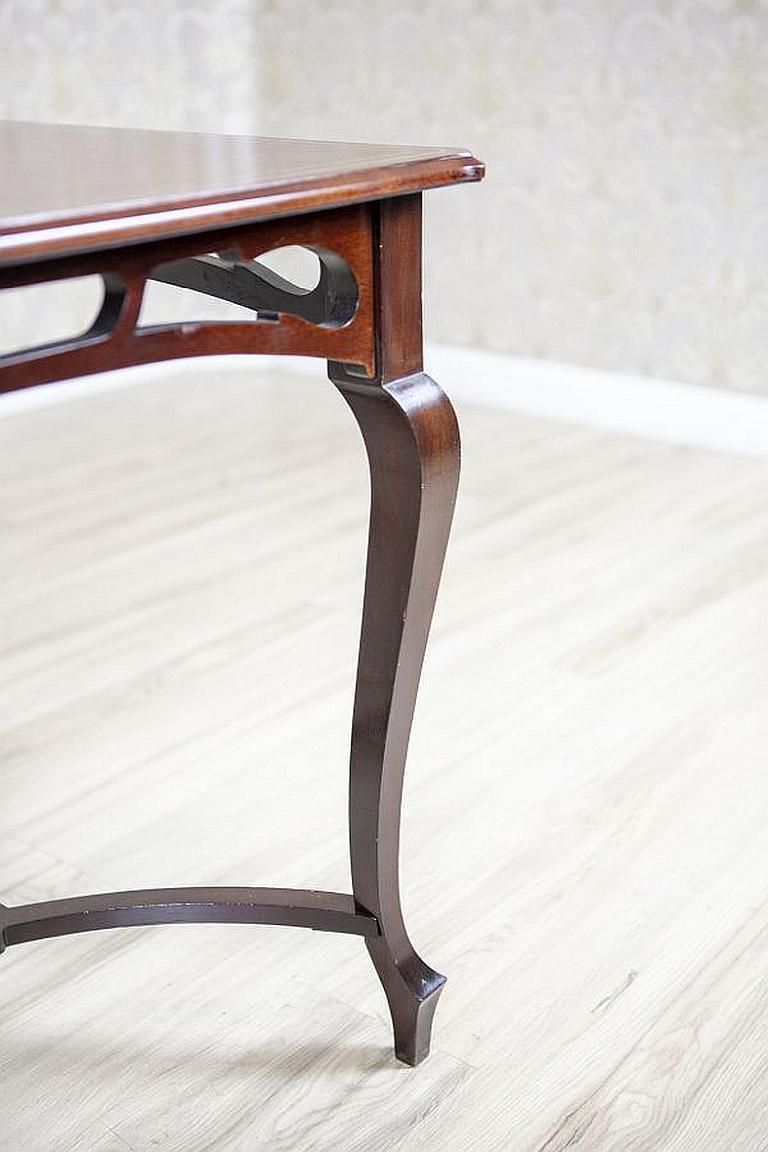 photo buy Art Nouveau Mahogany Center Table From The Early 20th Century With Floral Inlays