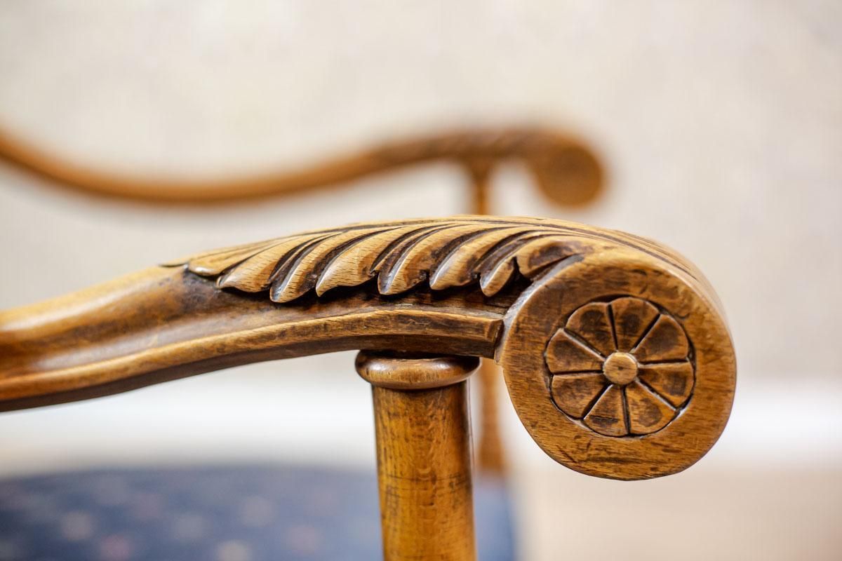 photo furniture Stylized, Carved Armchair Throne From The 1970s 1980s
