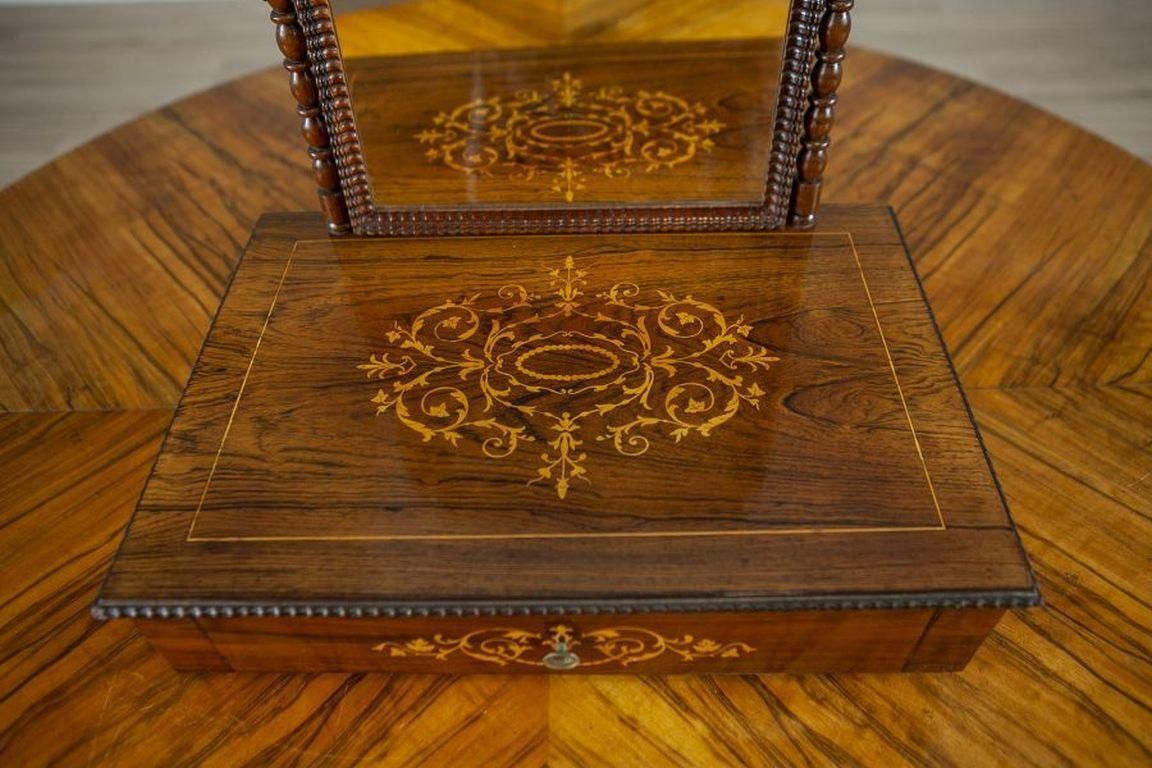 Portable, Inlaid Rosewood Dressing Table From The 1910 1920s photo buy