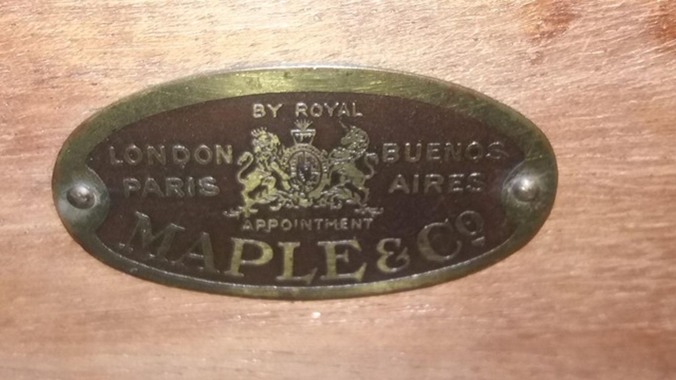 19th Century English Softwood & Mahogany Veneer Vanity Table, Signed Maple & Co. photo Furniture
