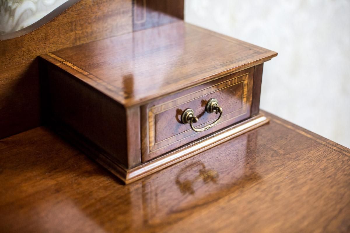1720.0 19th Century English Softwood & Mahogany Veneer Vanity Table, Signed Maple & Co. photo