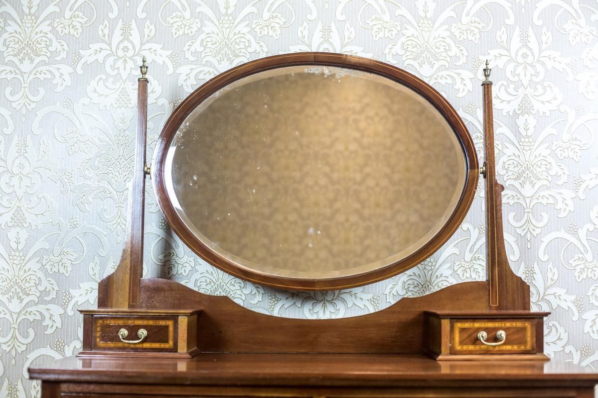 photo vinterior 19th Century English Softwood & Mahogany Veneer Vanity Table, Signed Maple & Co.