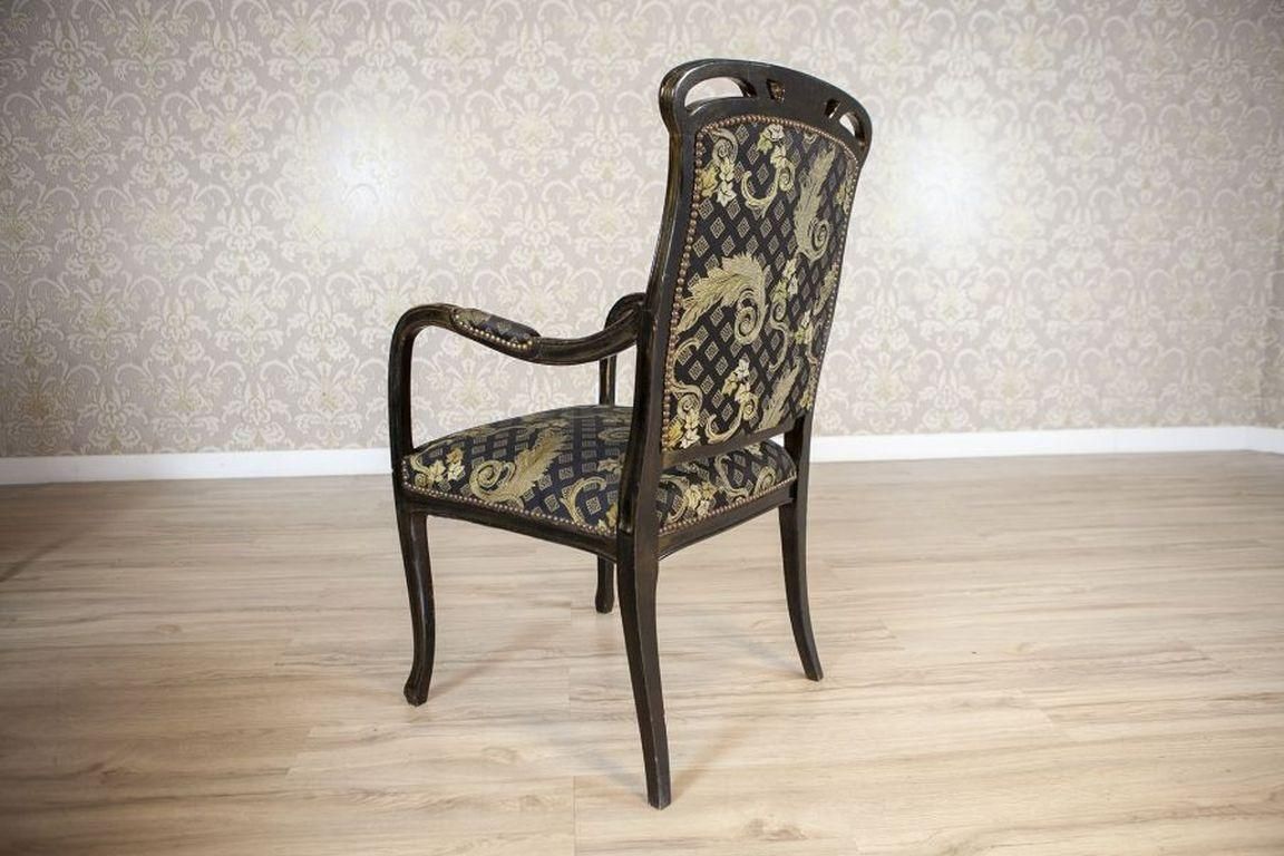 Decorative Art Nouveau Oak Armchair From The 20th Century photo furniture