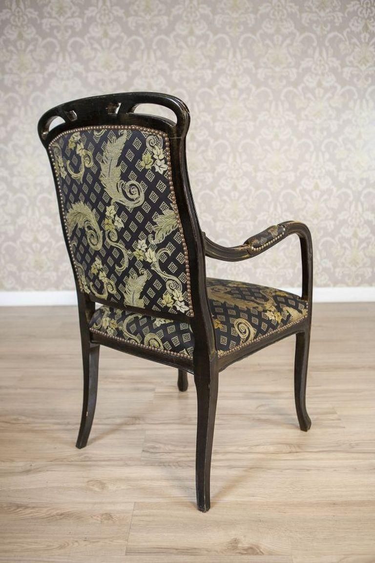 Decorative Art Nouveau Oak Armchair From The 20th Century photo Furniture