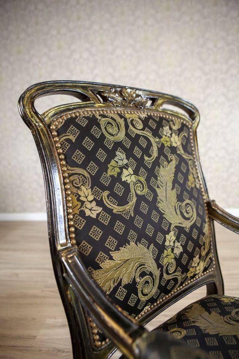 Decorative Art Nouveau Oak Armchair From The 20th Century photo 774.0
