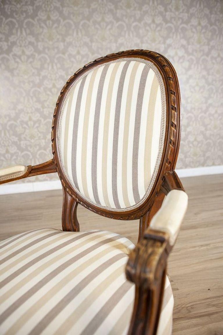 French Louis XVI Walnut Armchair From The Early 19th Century photo 800.0