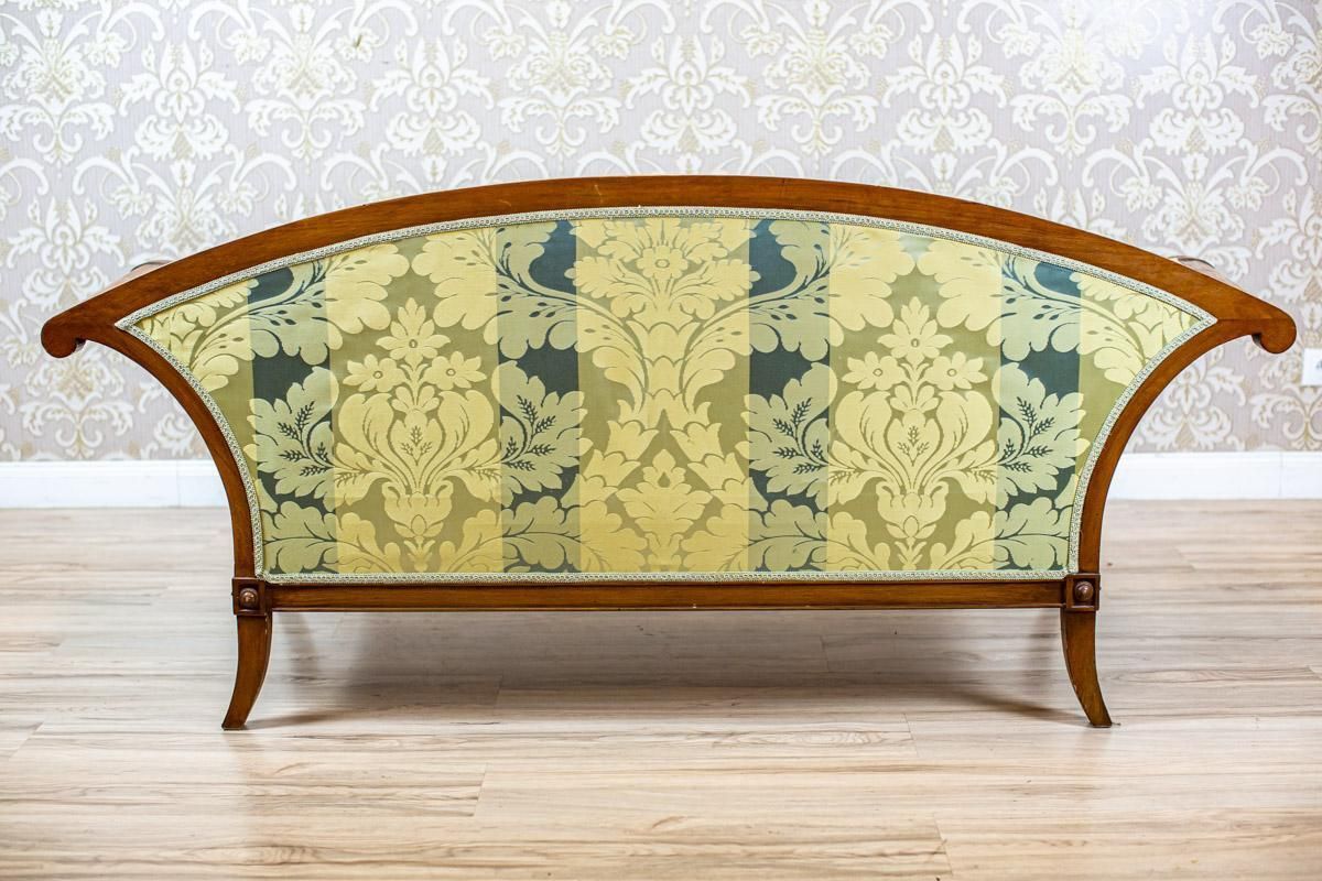 Stylized Walnut Sofa From The Early 20th Century With New Upholstery photo buy