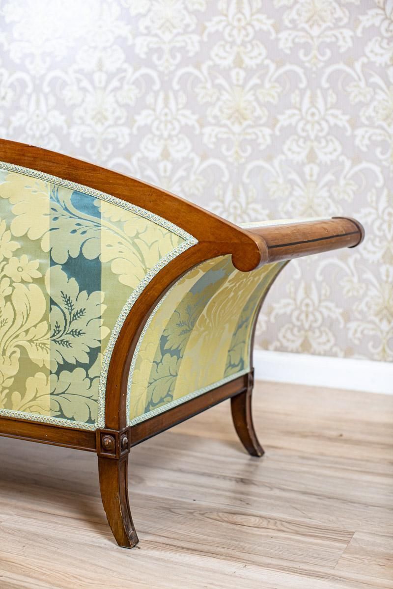 photo buy Stylized Walnut Sofa From The Early 20th Century With New Upholstery