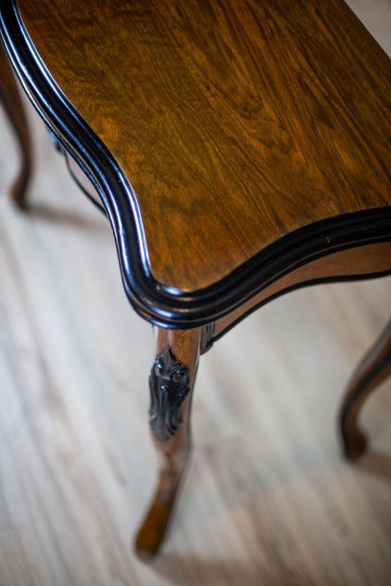 photo furniture Louis Philippe Walnut Wood & Veneer Card Table From The 19th Century