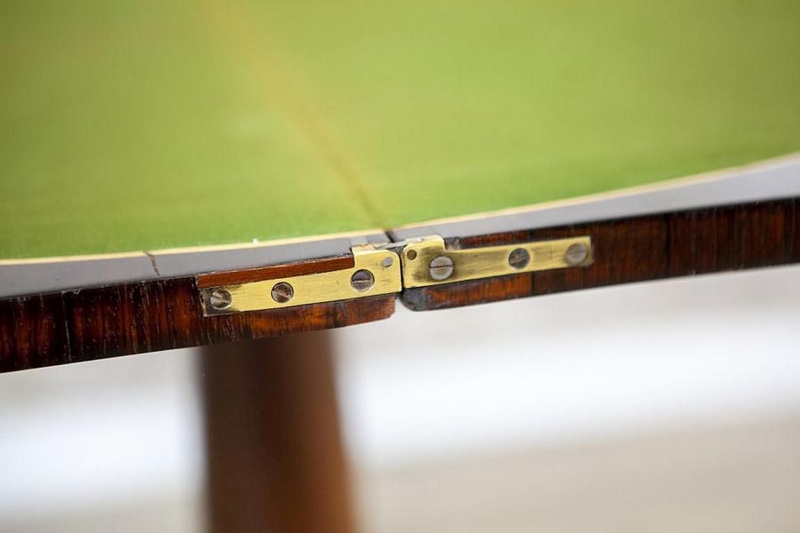 Furniture Fold Out Rosewood Card Table From The Turn Of The 19th And 20th Centuries photo