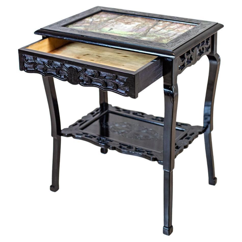 19th Century Side Table With Ceramic Top photo furniture