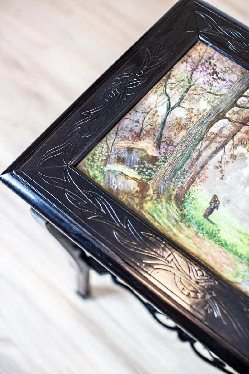 photo buy 19th Century Side Table With Ceramic Top
