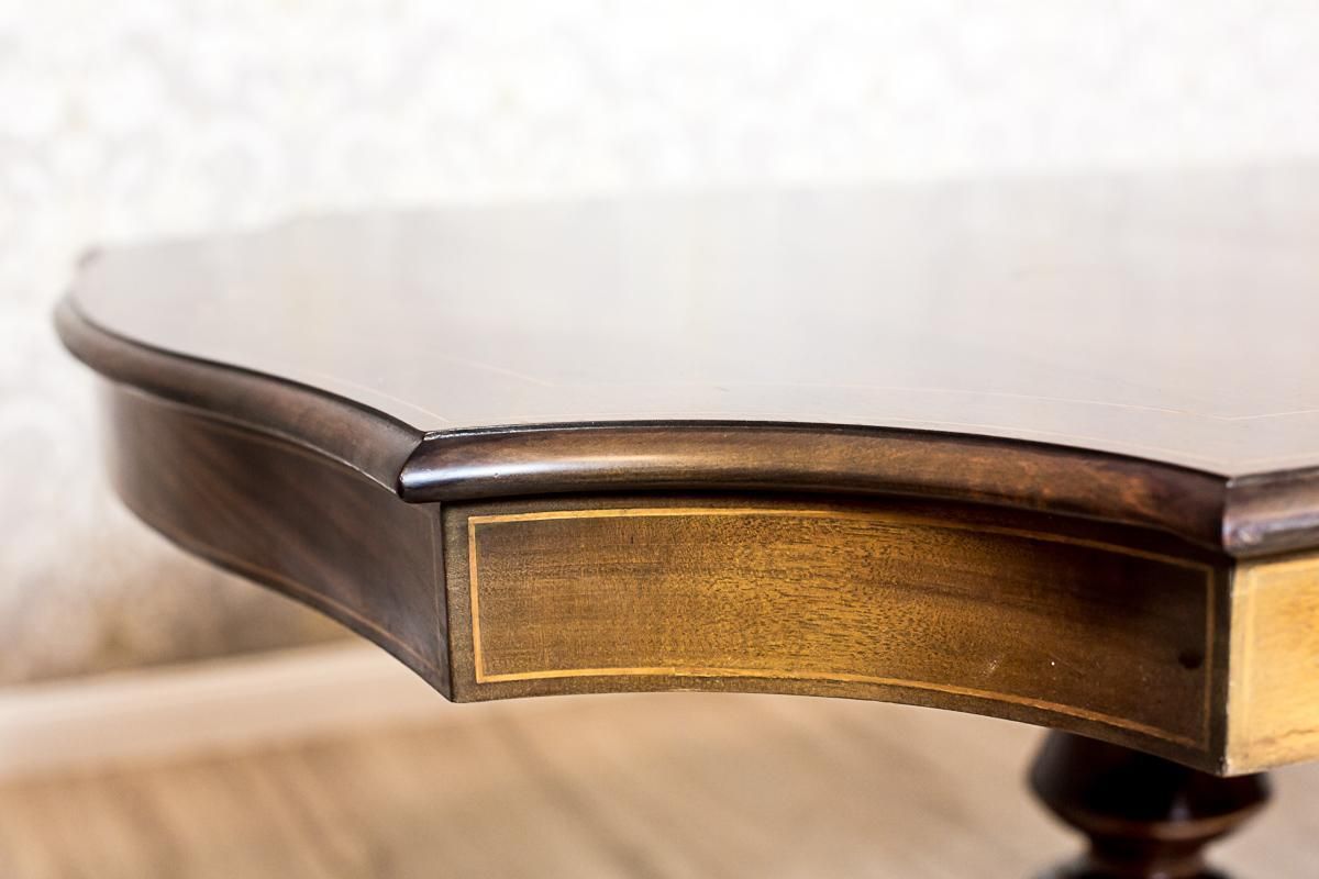 photo for sale English, Extendable Dining Table Veneered With Mahogany, Circa 1920