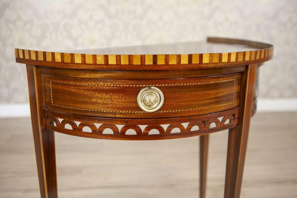photo furniture Semi Circular Mahogany Wall Table From The Early 20th Century